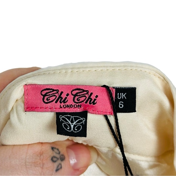 Modcloth Chi Chi London Cerys Rainbow Floral Embroidered Tulle Circle Skirt 2 - Picture 11 of 14